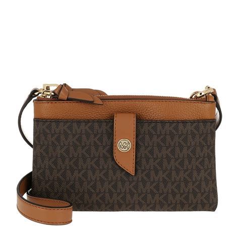 michael michael kors signature tab double zip phone crossbody|Michael Kors double zip wallet.